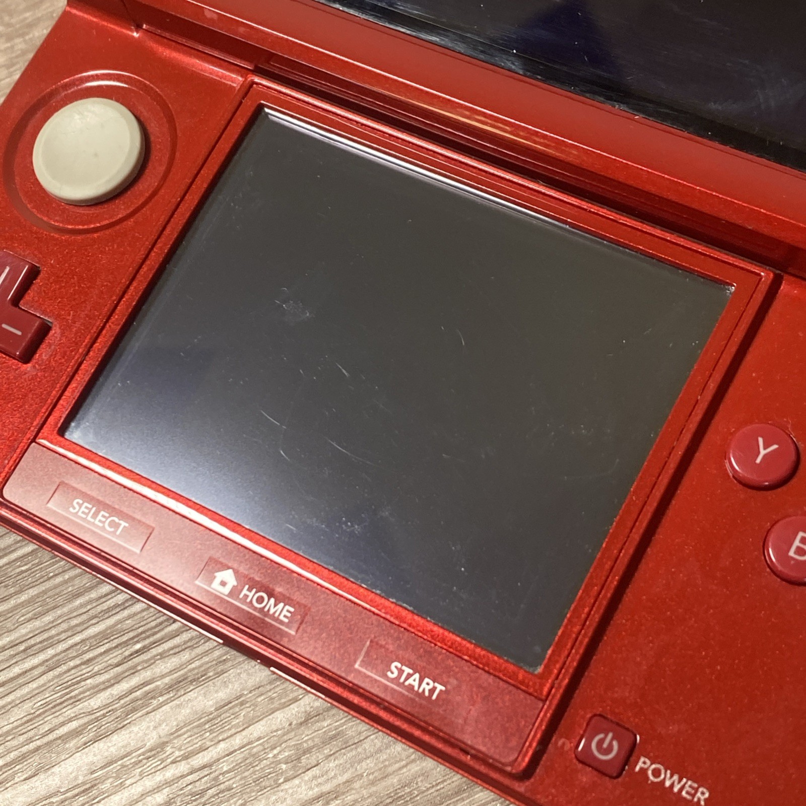 Nintendo 3DS CTR-001 Red Handheld Console w/ Charger & 2 Games Bundle See Pics