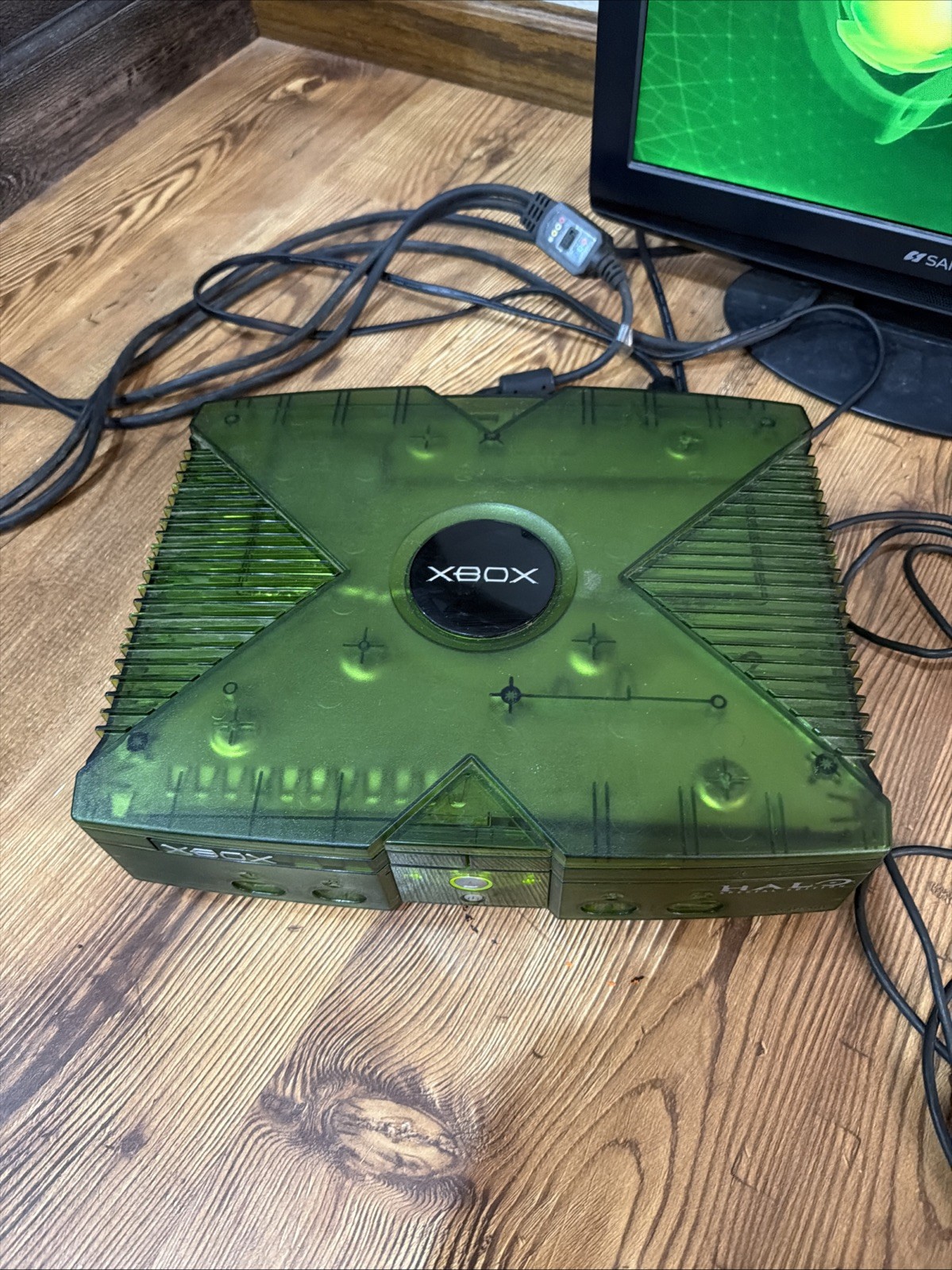 Microsoft Original Xbox Halo Special Edition Console Green Bundle Tested Works!1