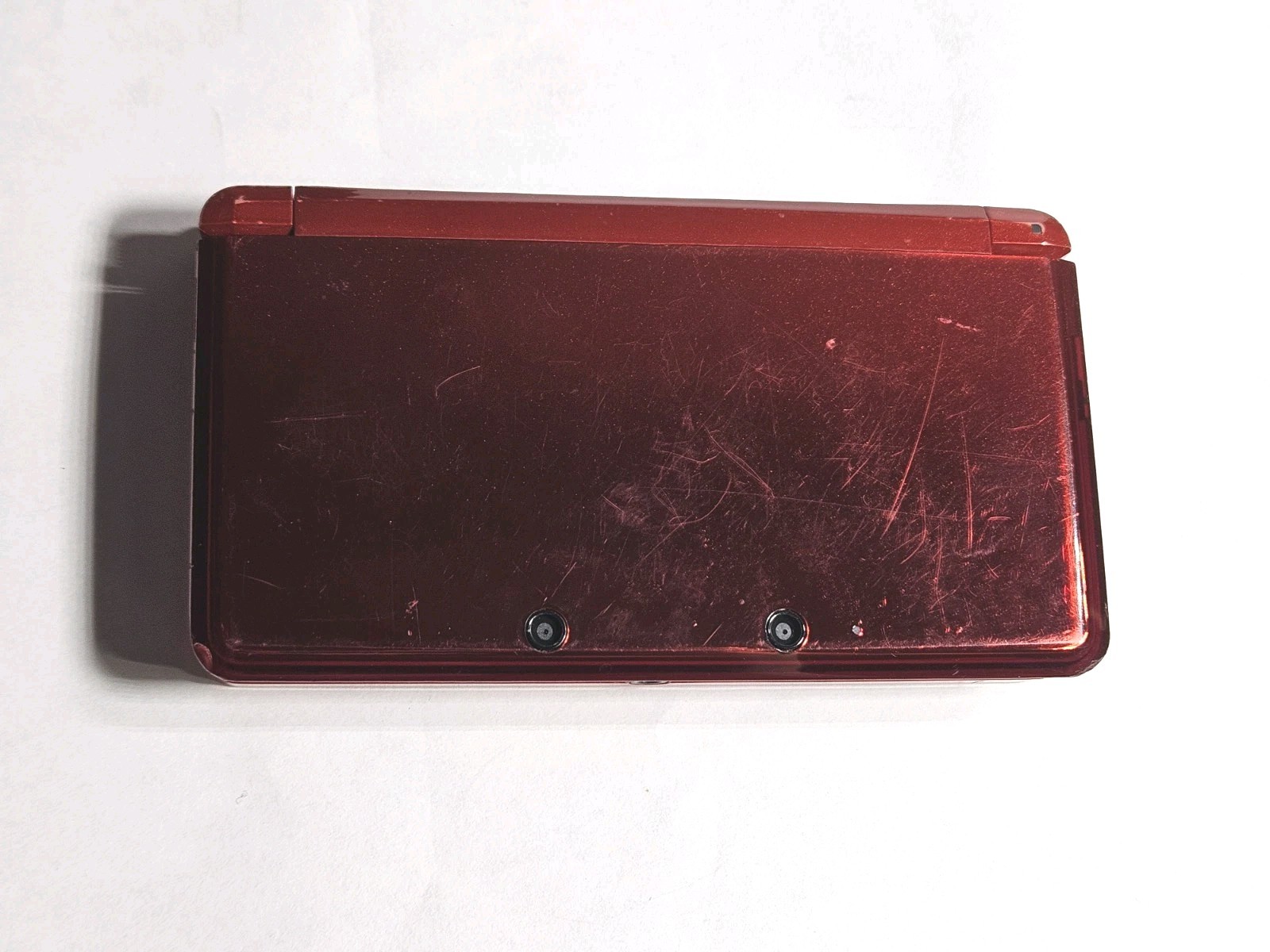 Nintendo 3DS Flame Red Console CTR-001 Headphone Jack 3D W Stylus Charger Tested