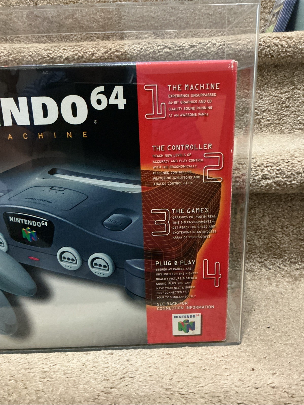 Nintendo 64 Launch Console N64 Brand New 1997 VGA Graded 80+ Q Qualified PSA
