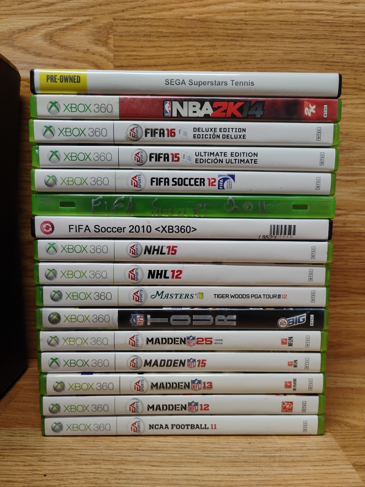 Xbox 360 S Slim 1439 Console Bundle *NO HDD* +16 Sports Games Reformatted *READ*