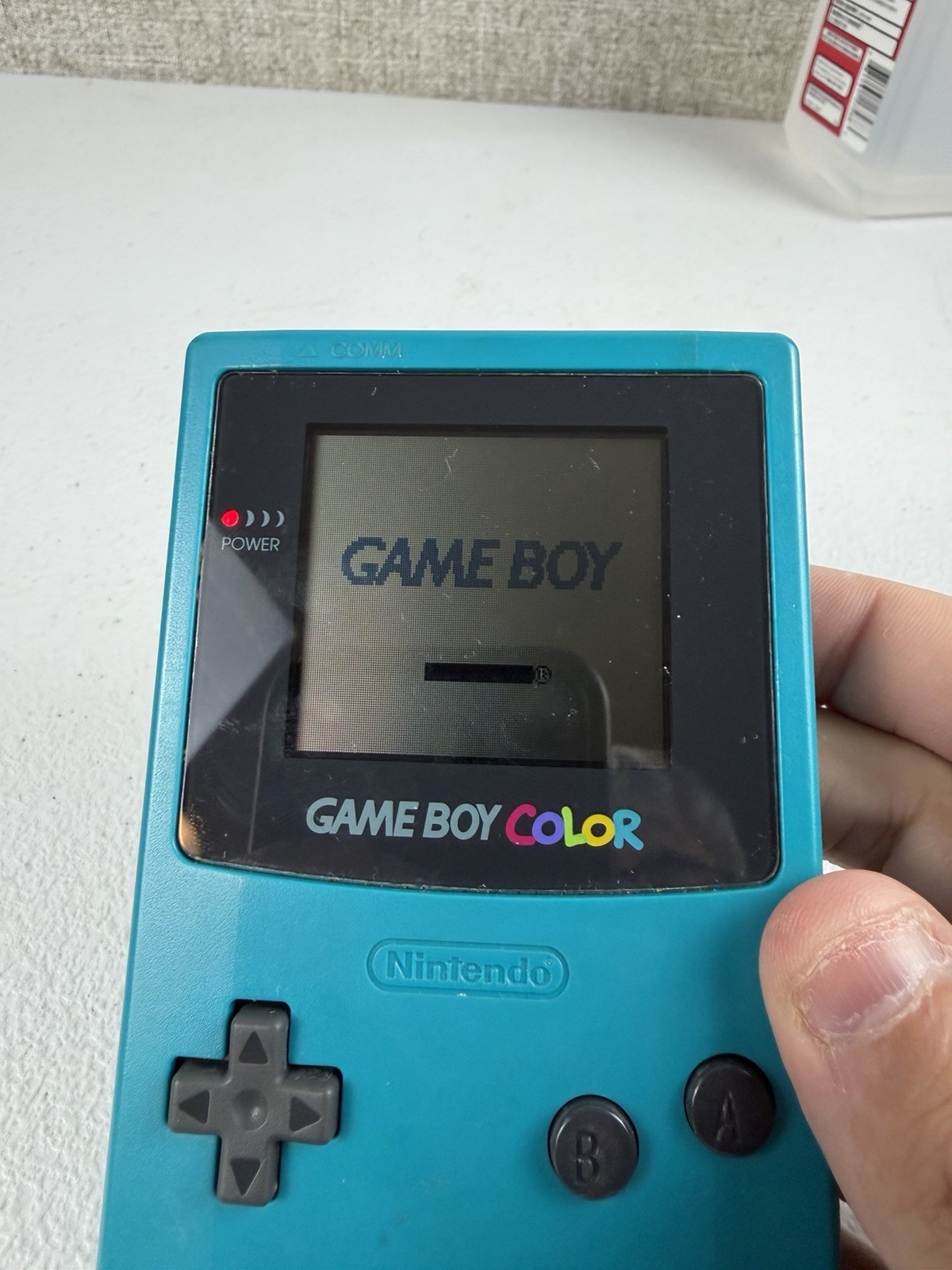 Nintendo Game Boy Color Handheld Console Teal With 2 Games TESTED Rugrats Barbie