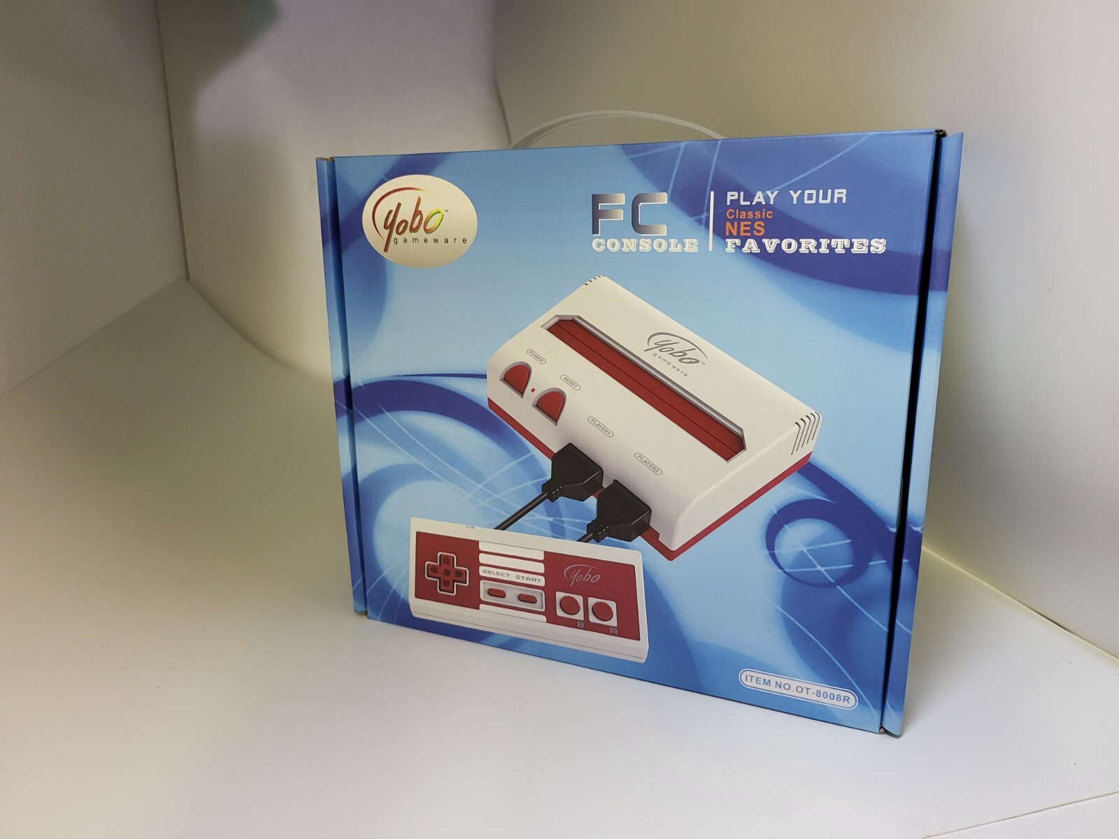 NEW Red & White Yobo Fc Video Game System to play NES 8 Bit Nintendo Games