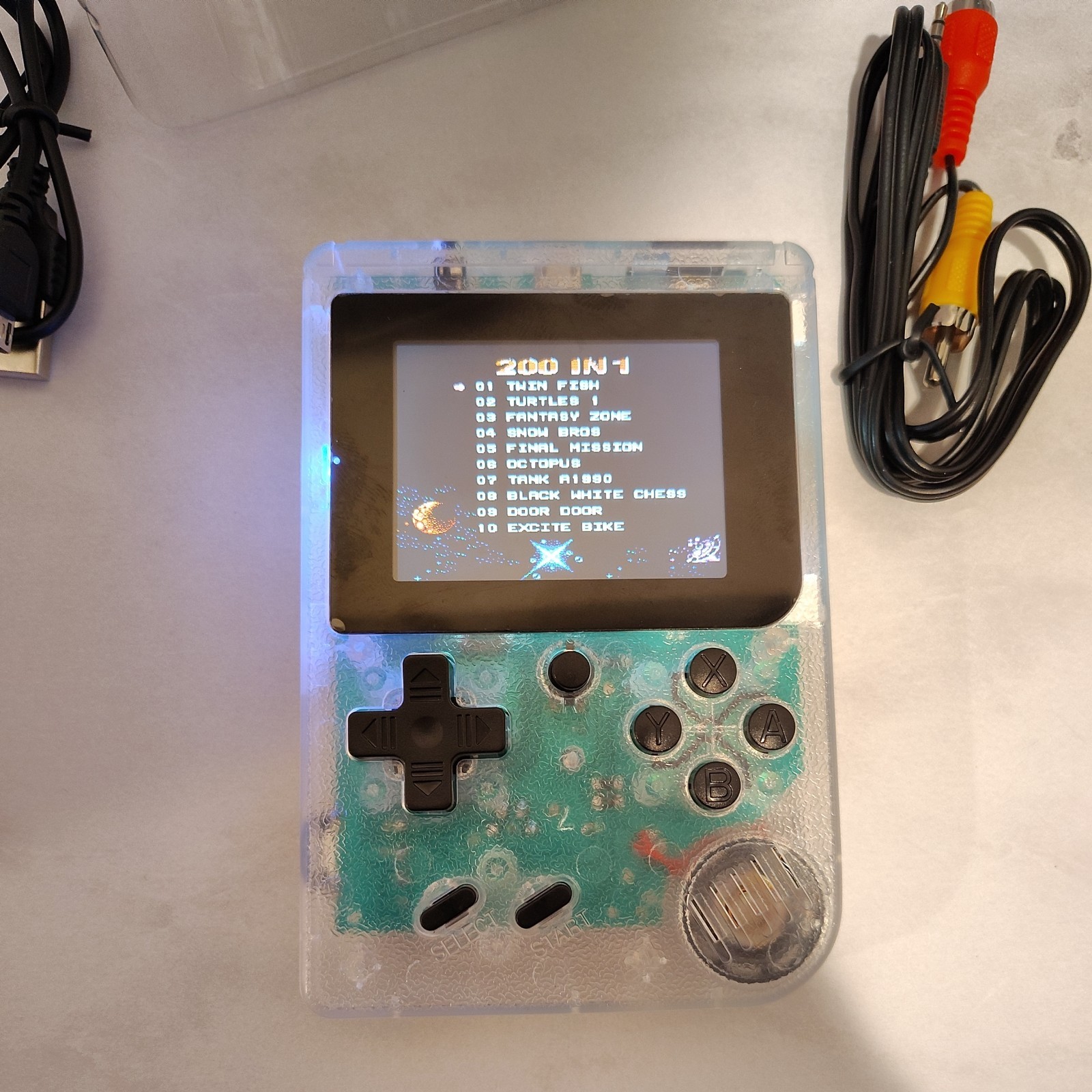Gaming Console – Portable Transparent Retro Arcade Fun (200 Classic Games) NEW