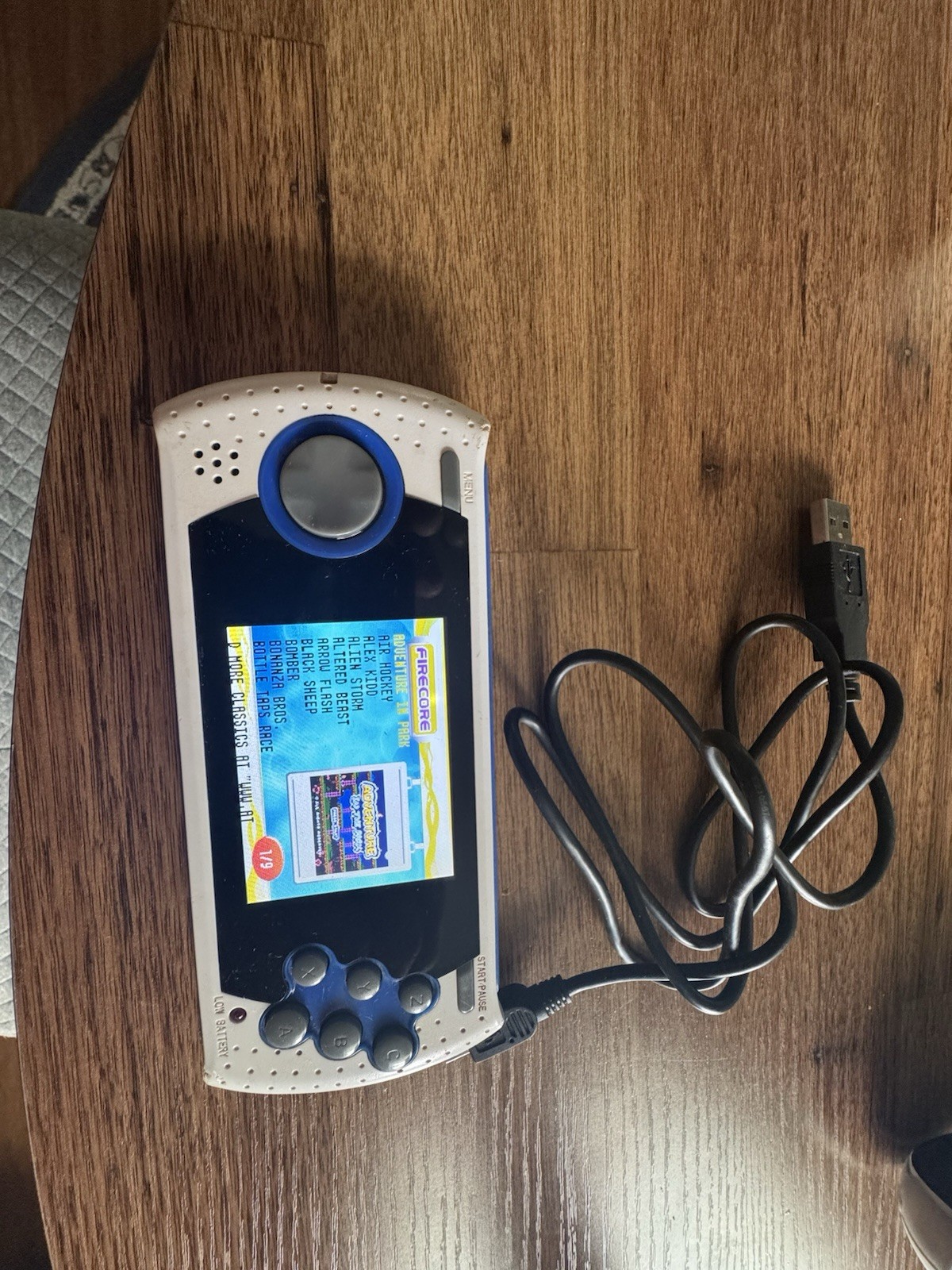 Sega Genesis Ultimate Portable Game Player Deluxe AtGames 80 Games White Blue