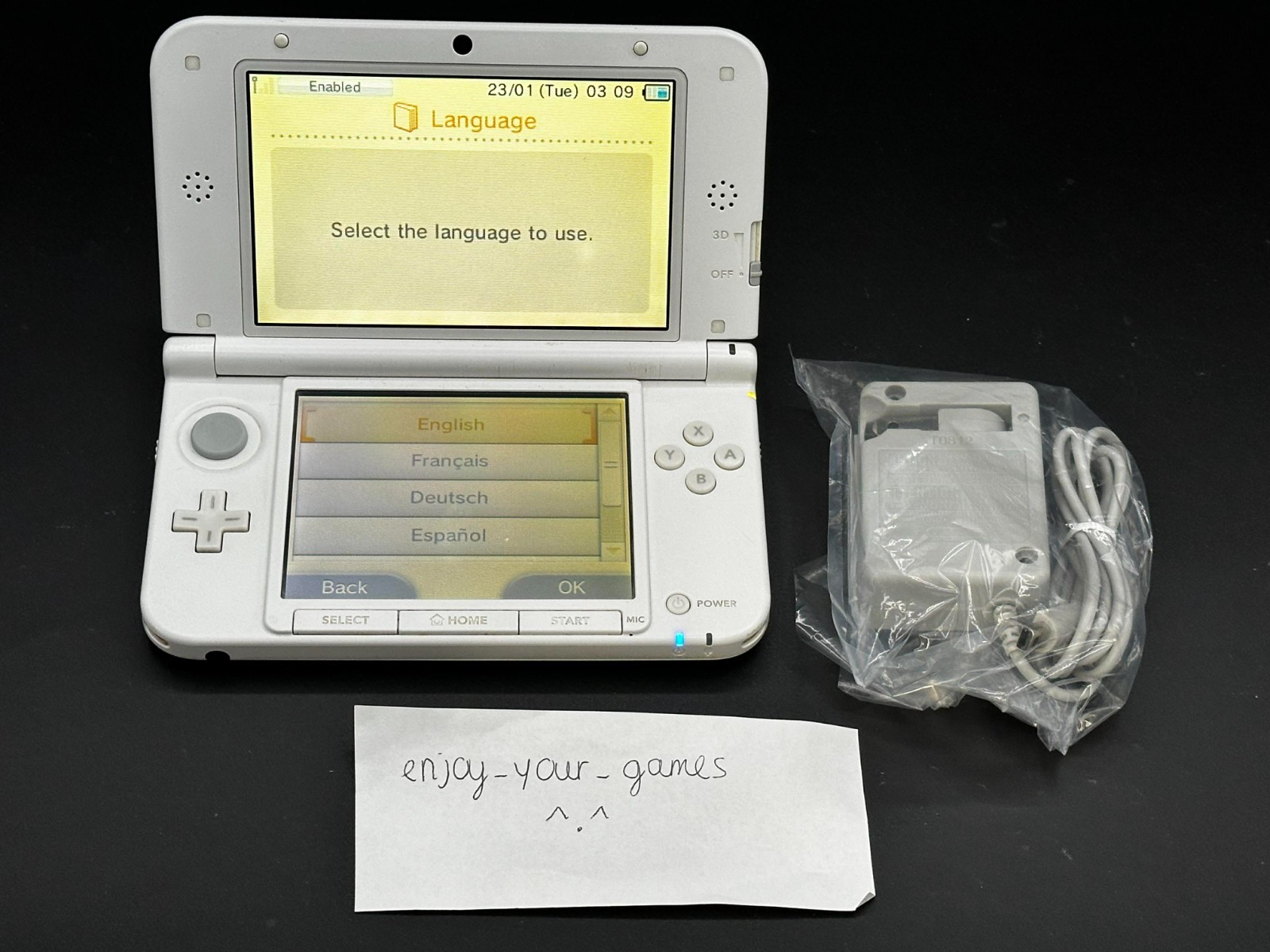 Nintendo 3DS XL LL Mint/White | English | Charger | US Seller – SHIP IN 1-DAY
