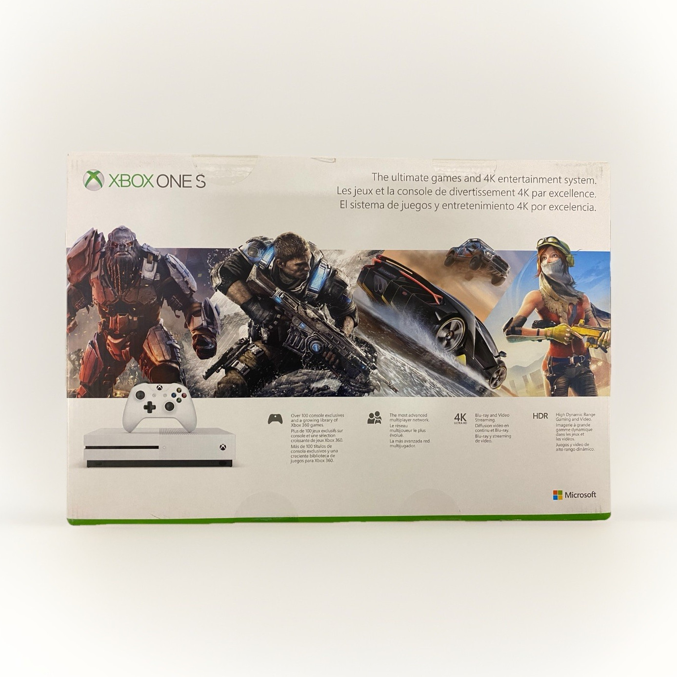 Microsoft Xbox One S 1TB White Home Console 4K UHD HDR Wi-Fi HDMI