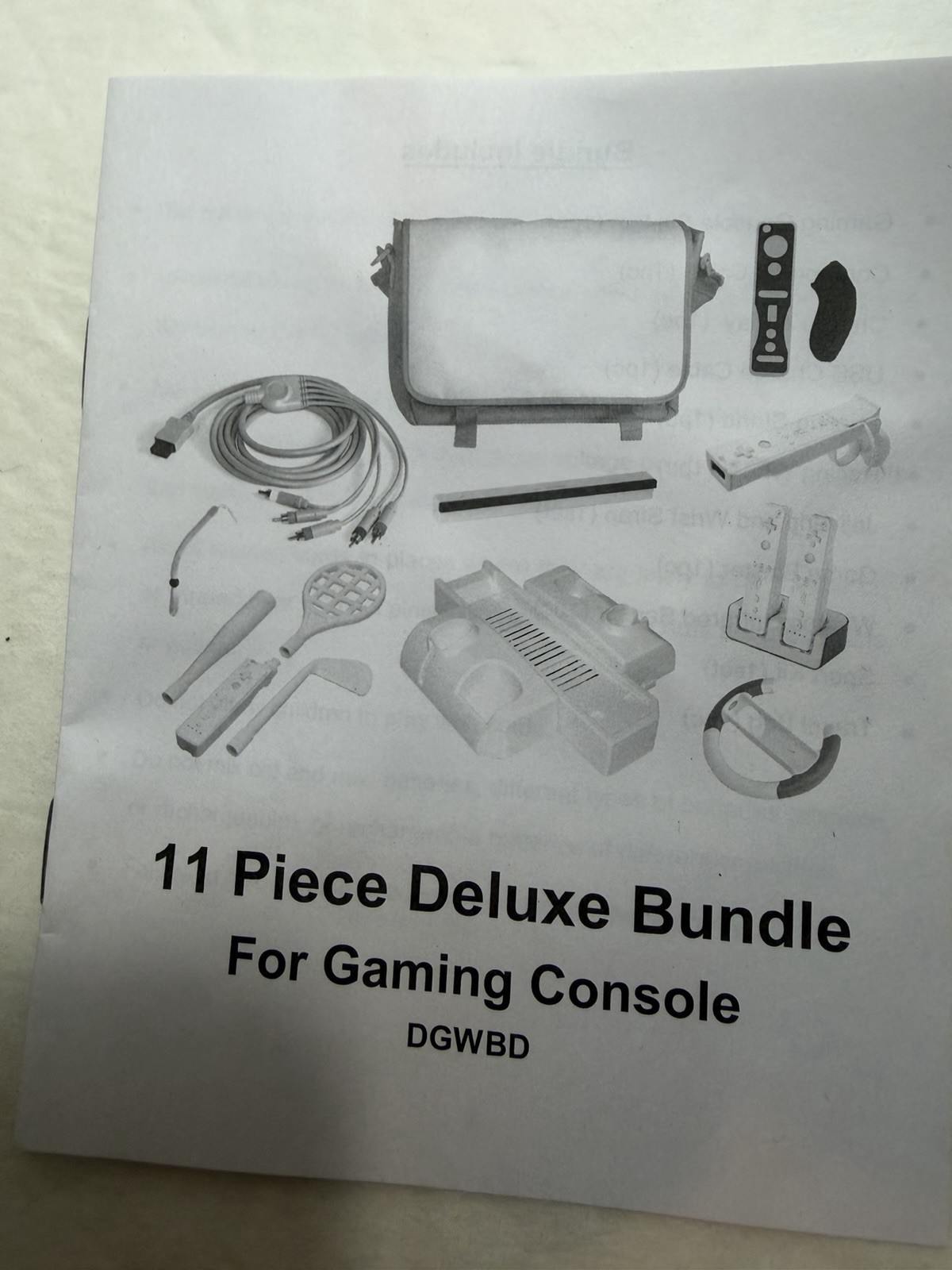 Nintendo Wii 11 Piece Deluxe Bundle Accessories Set No Remotes No Game