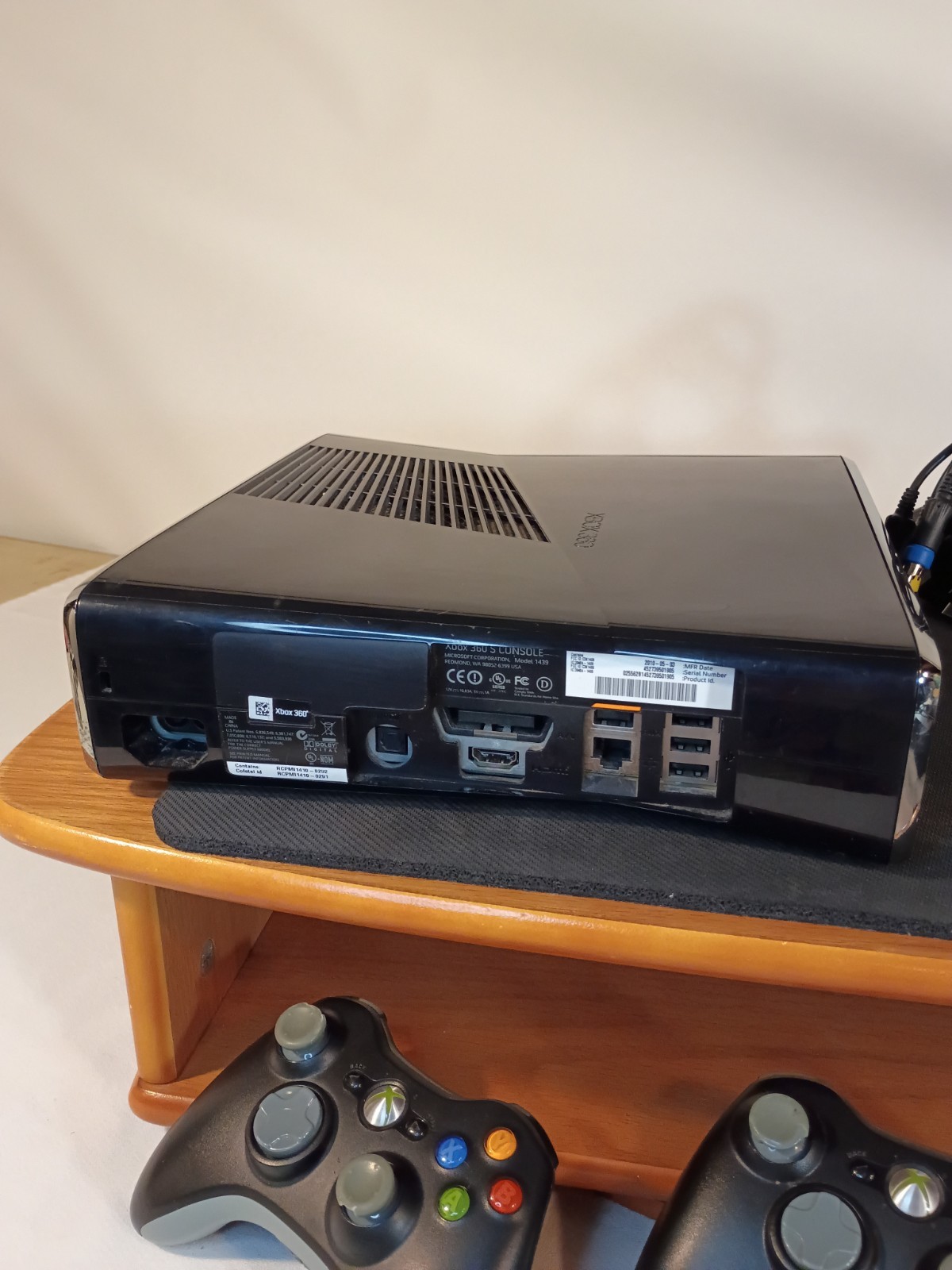 🔥Xbox 360 S Slim 1439 Bundle 7 Games 2 Controllers Fully Tested Works Great