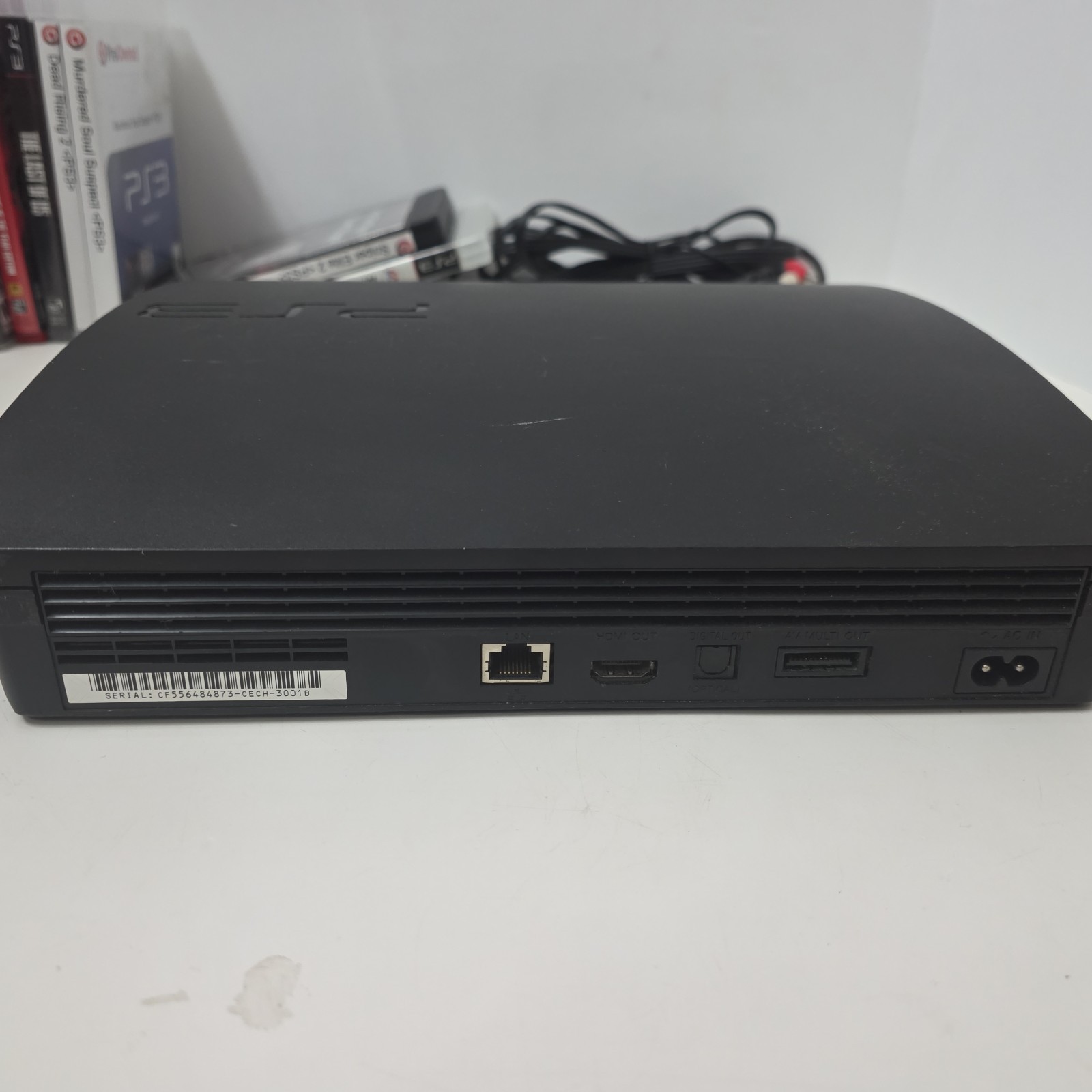 Sony PlayStation 3 PS3 Slim 320GB Console Bundle CECH-3001B Tested + 7 Games