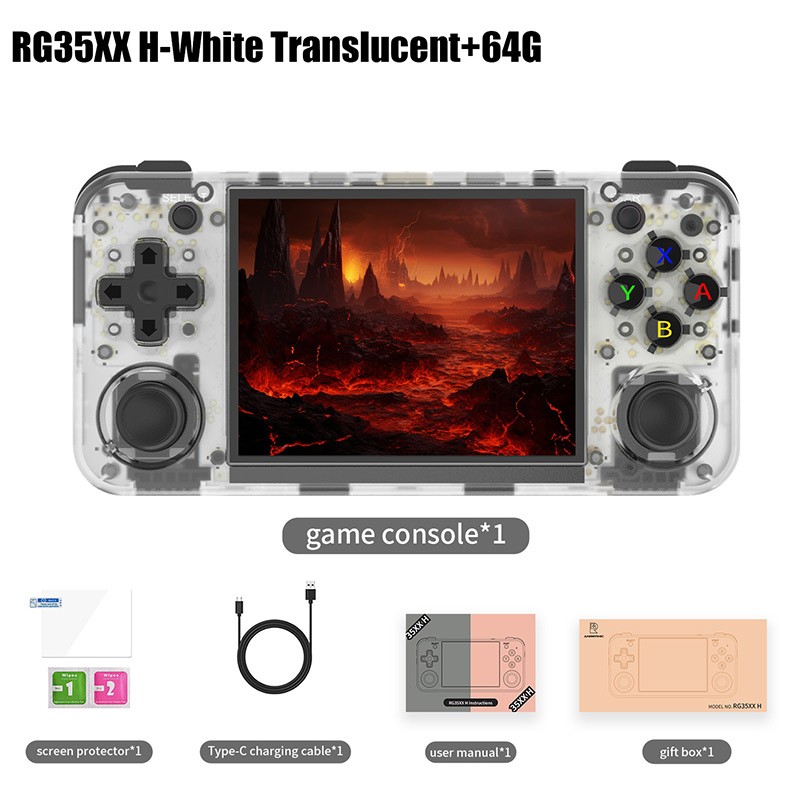 ANBERNIC RG35XXH Retro Handheld Gaming Console With 64G TF Card Dual Joystick