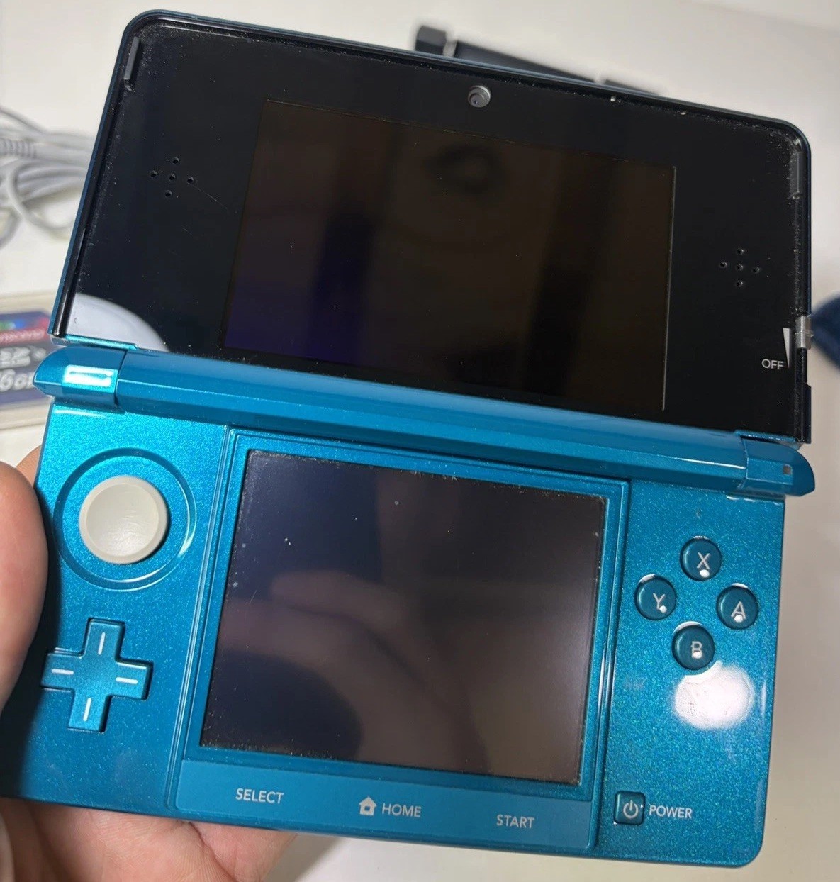 MINT Original Nintendo 3DS Handheld System Aqua Blue Tested Working Console