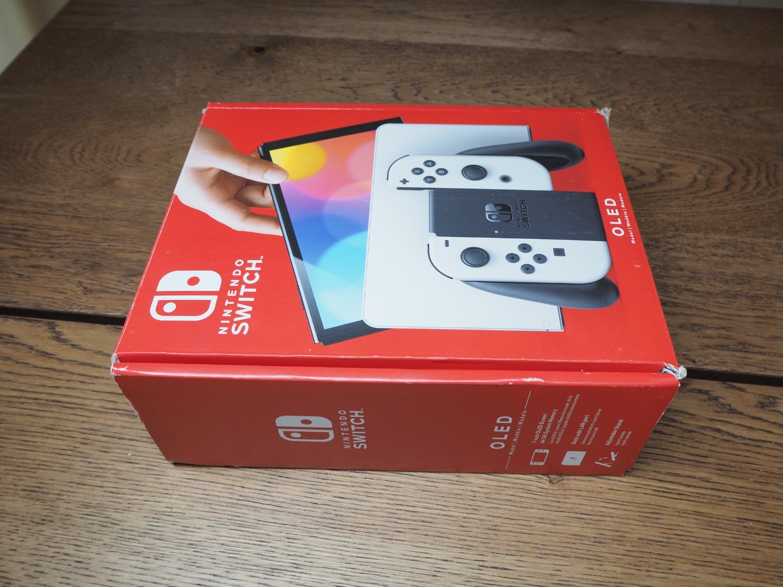 Nintendo Switch OLED Model Handheld Console – 64GB – White with 128GB SD Card