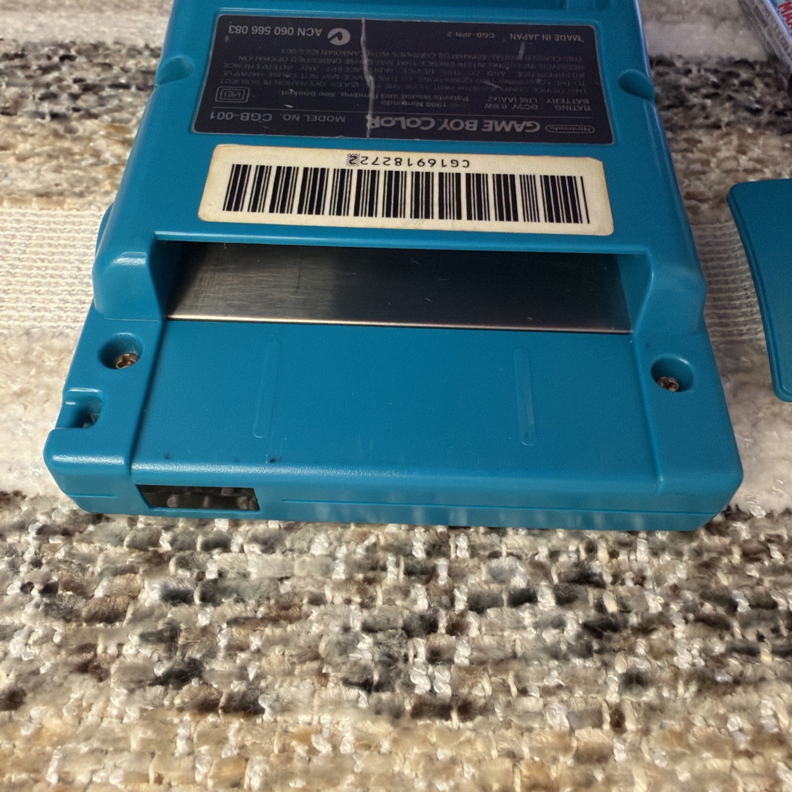 Nintendo Game Boy Color Game Console – Teal – CGB-001 w/ Tetris Cartridge Bundle