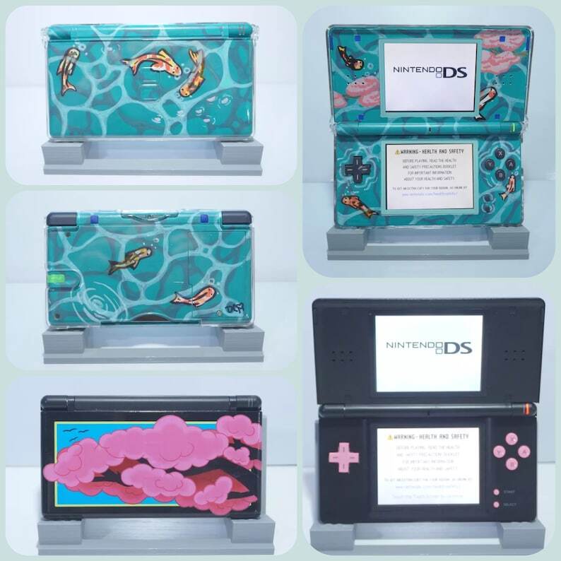 Nintendo DS Lite Videogame Console Various Colors Reshelled with Charger