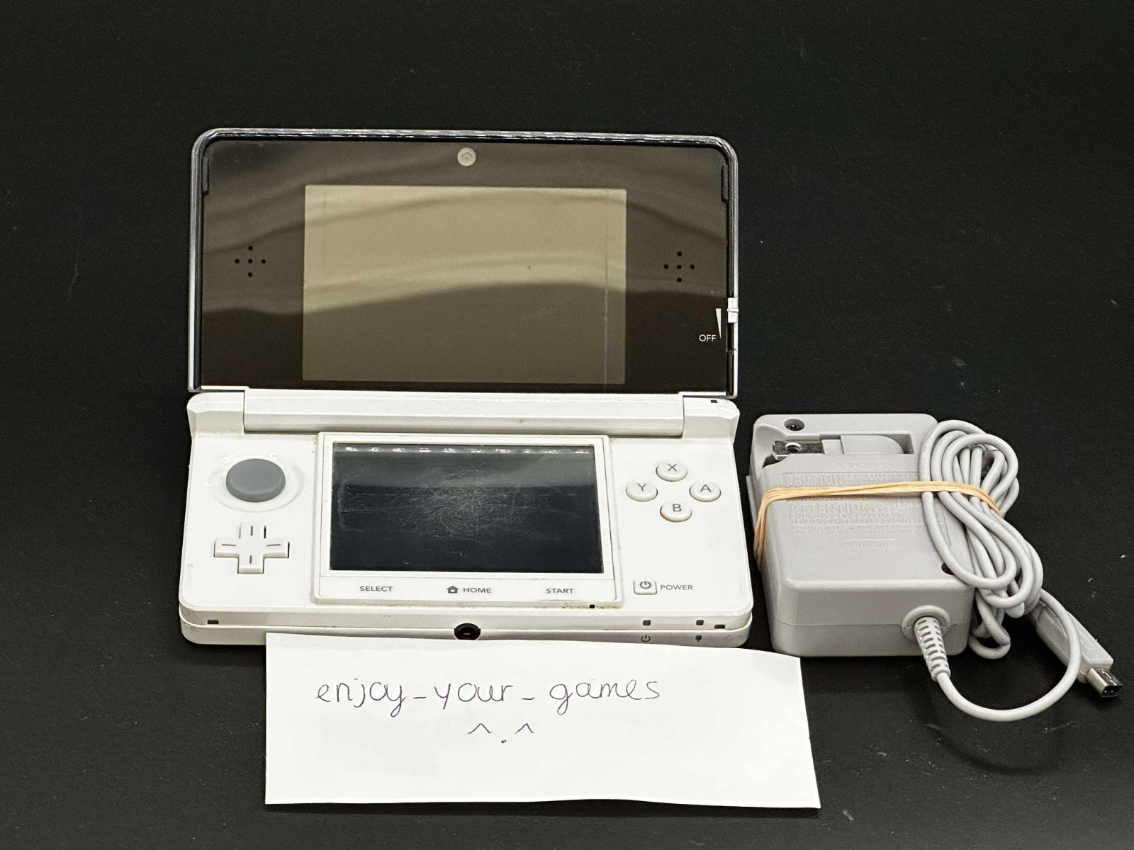 Nintendo 3DS White Model | English | Charger | US Seller-SHIP IN 1-DAY