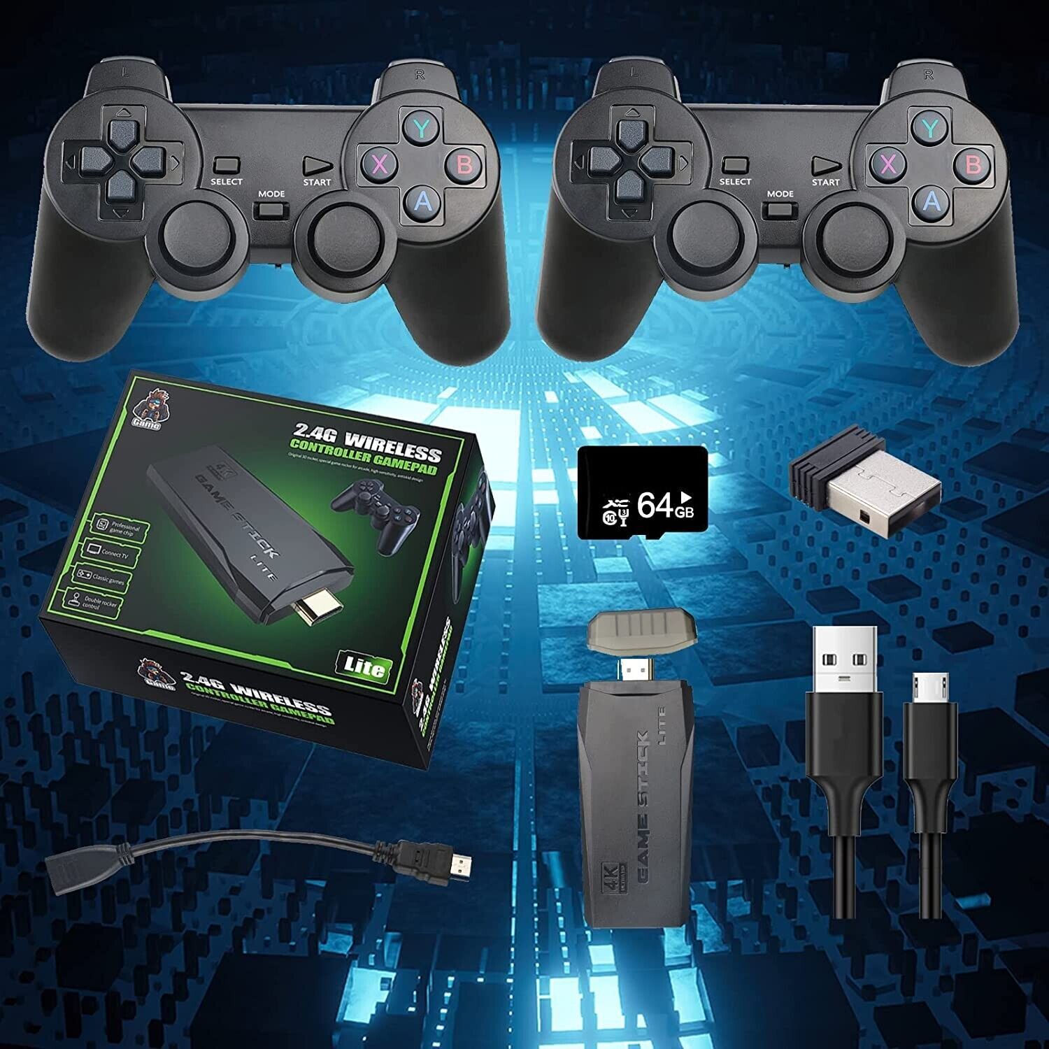M8 Super Game Emulator U-Box Built-in 10000+ Classic Video Games w/ 2 Joystic
