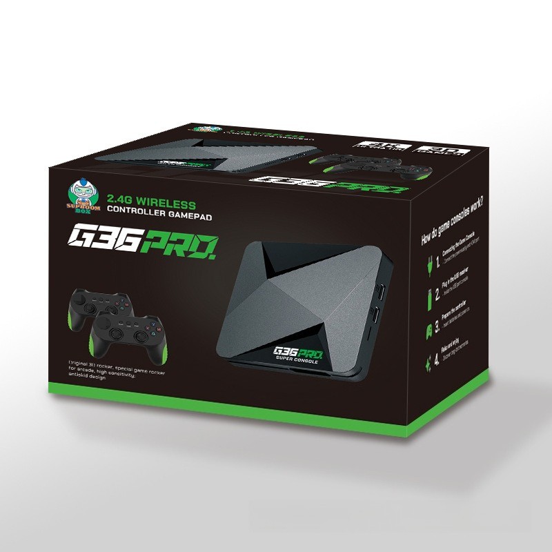 Wireless 2.4G Retro Gaming Handle Console TV Box Built-In 120000+ Video Games