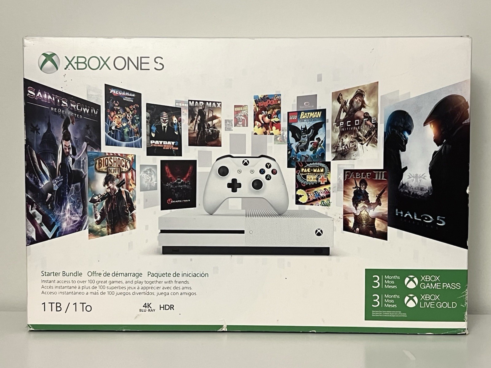 Microsoft Xbox One S 1TB Game Console SEALED + 3 Months Game Pass + Live Gold