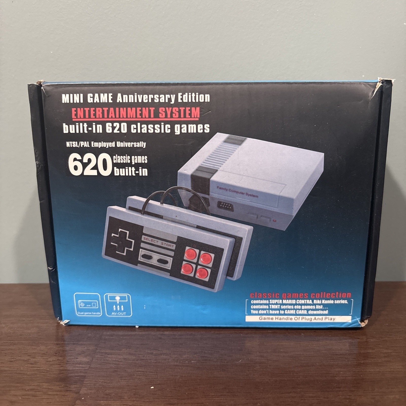 8-BIT NINTENDO MINI Anniv Edition – 2 Controllers, 620 Games, Tested