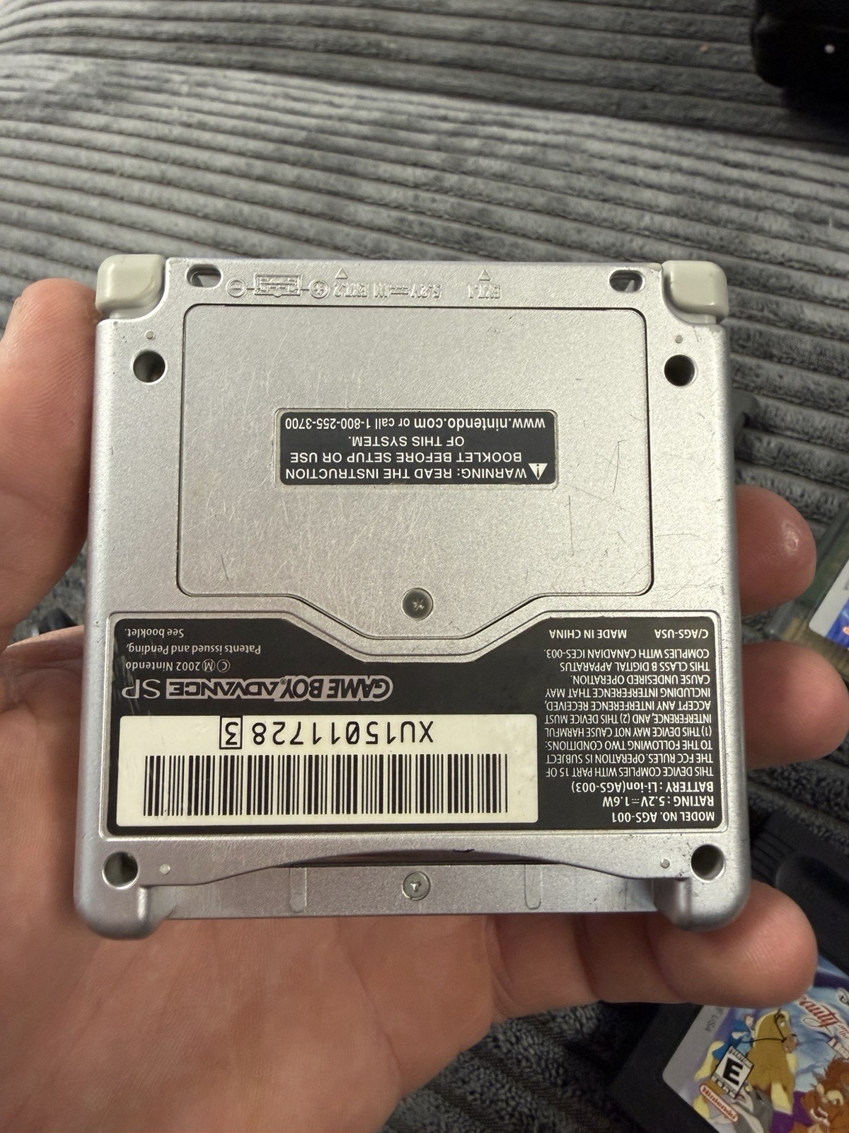 Nintendo Game Boy Advance SP Handheld System – Silver