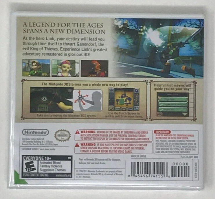The Legend of Zelda: Ocarina of Time 3D 3DS New Game Special (2011 Action)