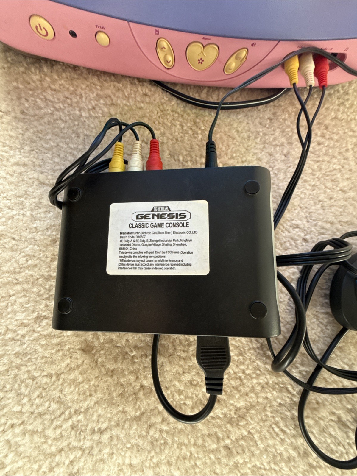 Sega Genesis AtGames Console 1 Controller Manual AC Adapter Original Box Tested