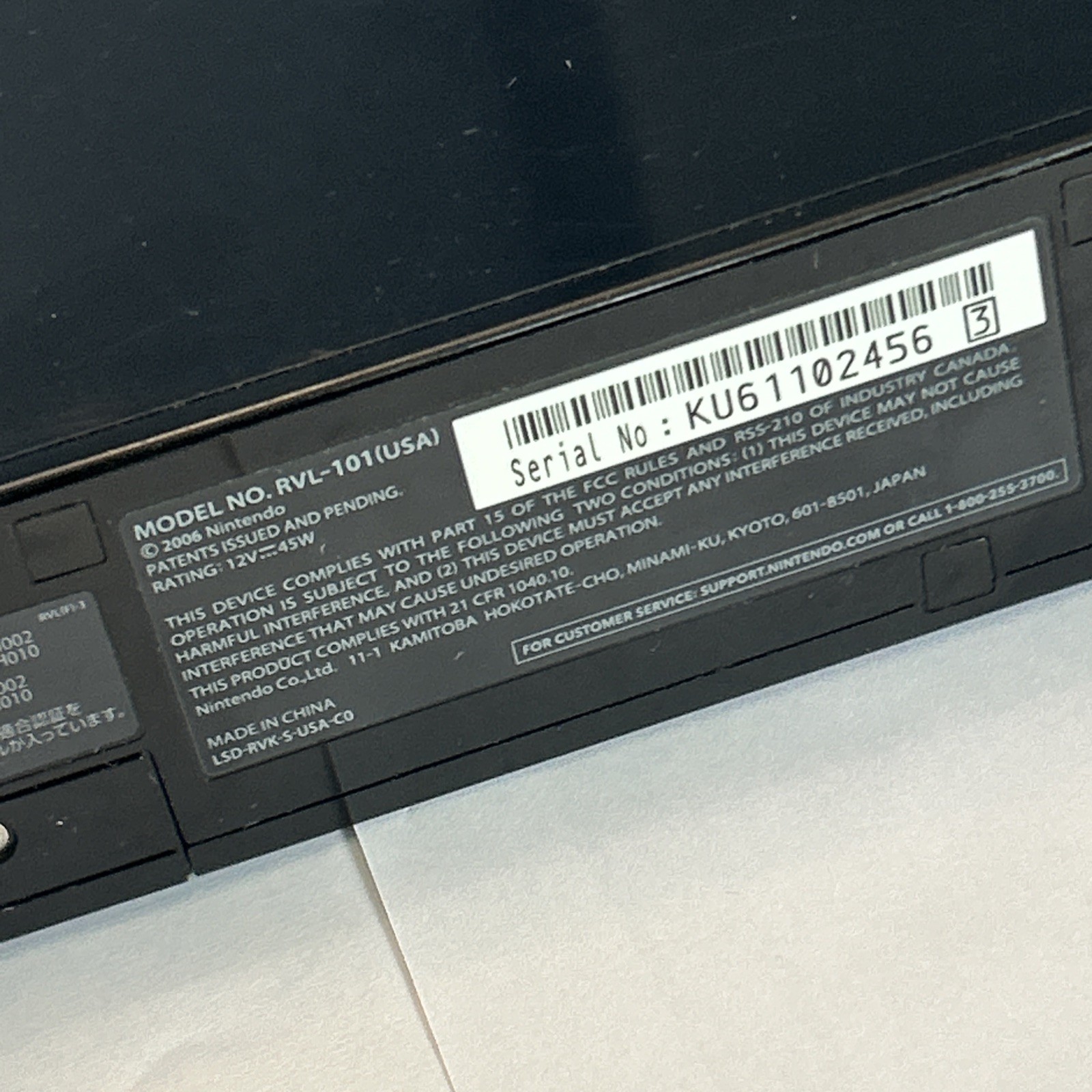 Nintendo Wii RVL-101 Black Console Only Tested and Working