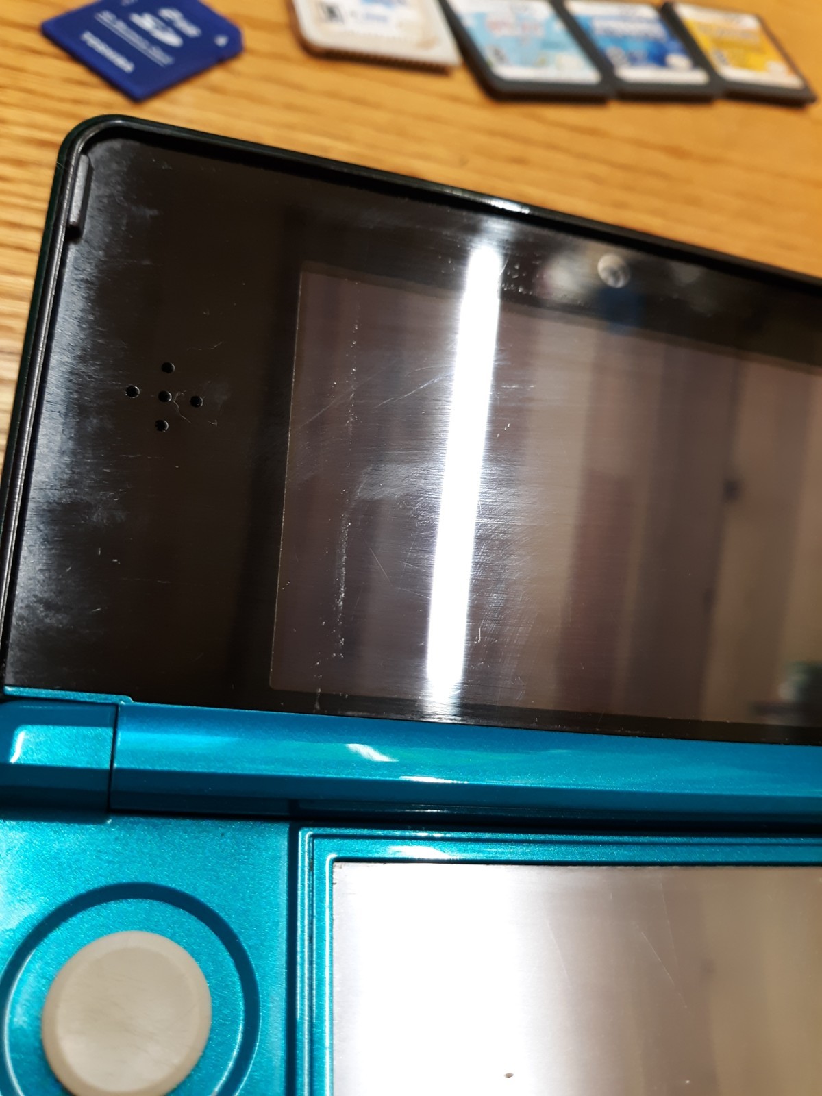 Nintendo 3ds Aqua Blue Console Lot W 5 Games And Charger Tested Works