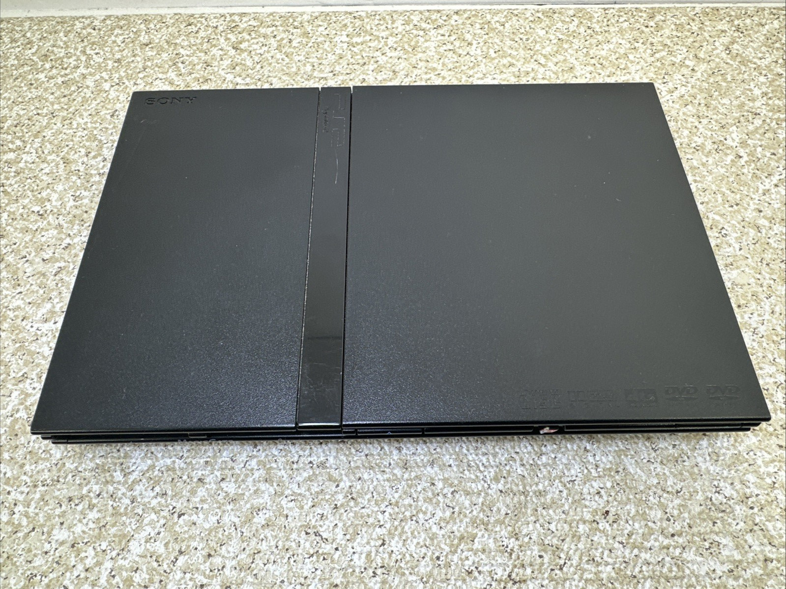 Sony PlayStation 2 Slim Launch Edition Charcoal Black SCPH-75001 Tested & Works