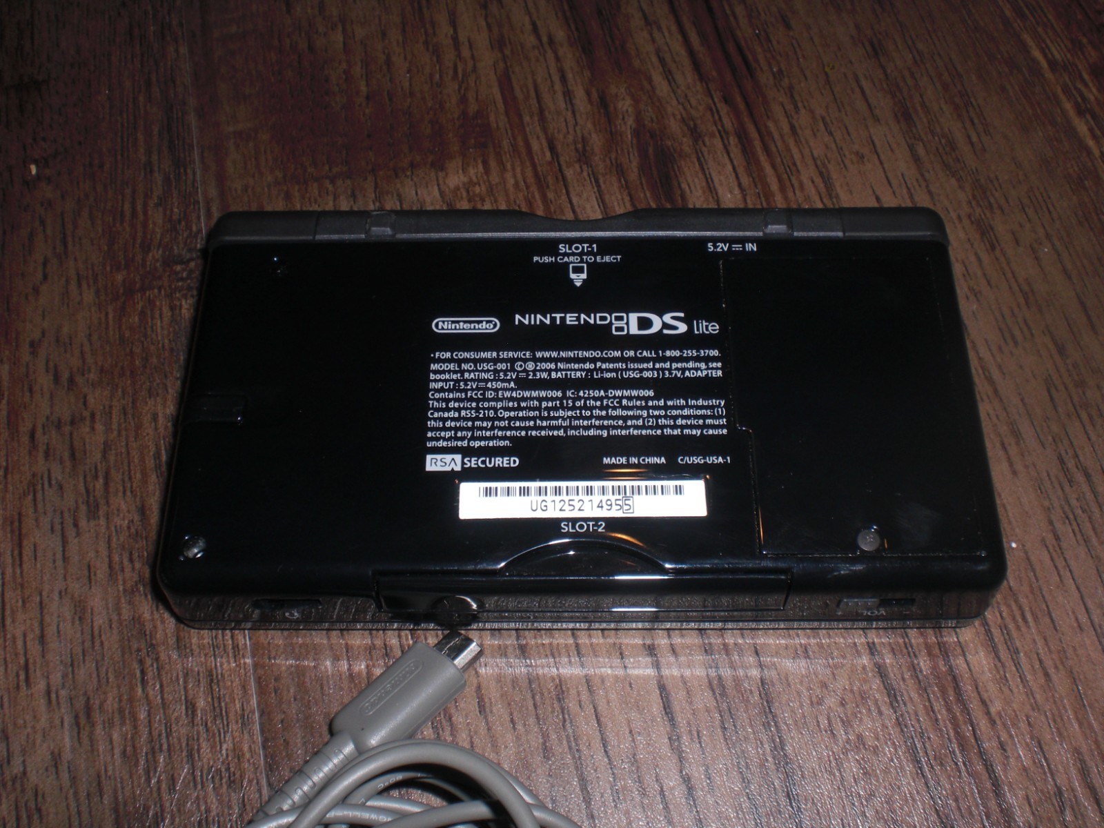Nintendo DS Lite Crimson Red Black Console System COMPLETE CIB Box Insert SERIAL
