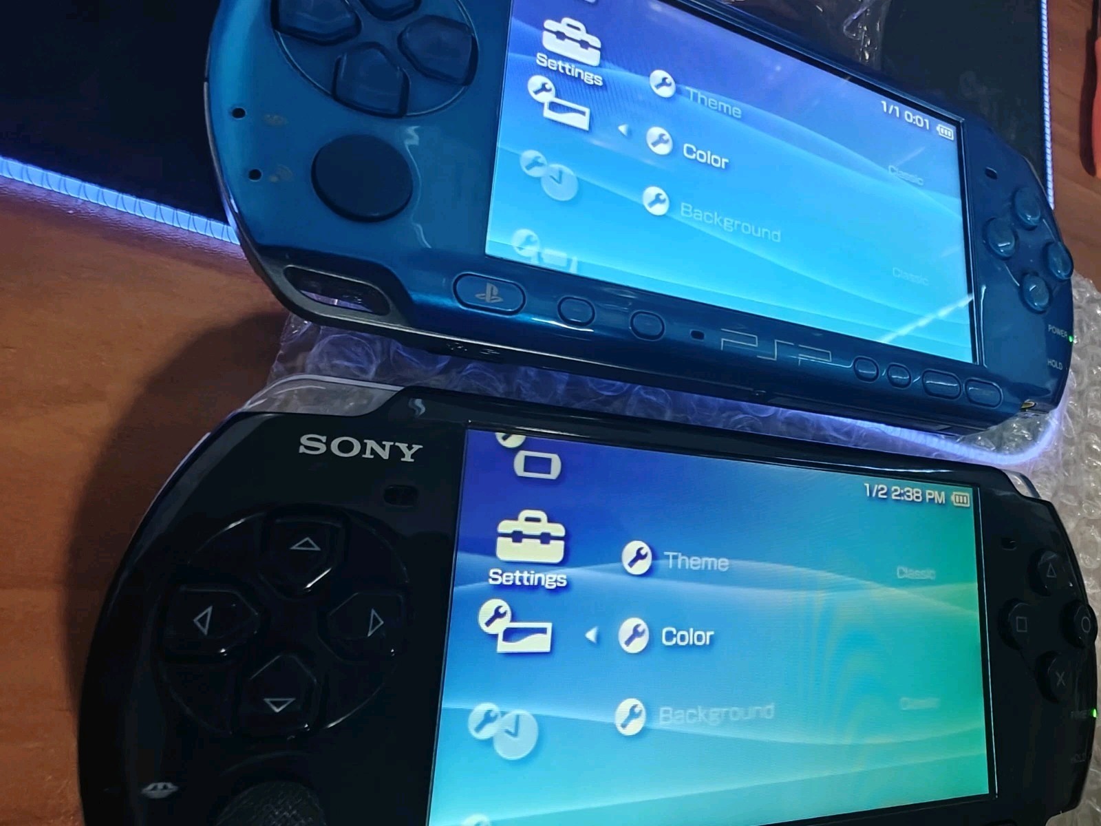 Sony PSP 3000 Console Pink w Glass Lens IPS Screen Upgrade Excellent Condition