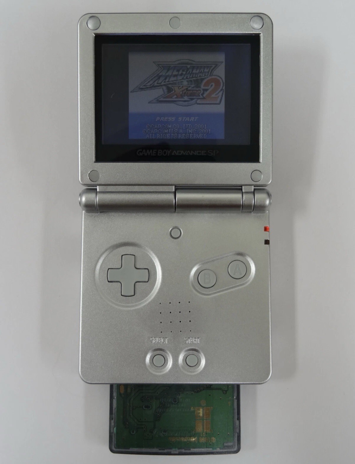 Platinum Nintendo Game Boy Advance SP AGS-001 Includes Charger Tested/Working