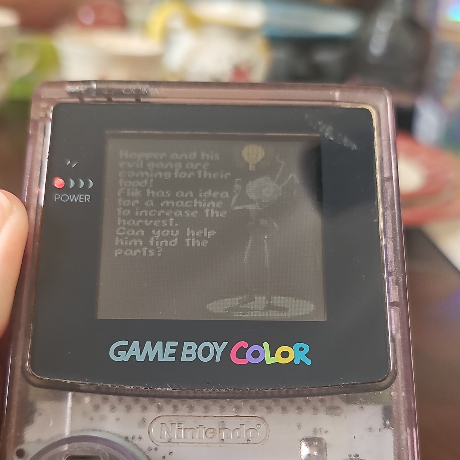 Nintendo Game Boy Color CGB-001 Clear Purple Transparent Handheld, Region Free