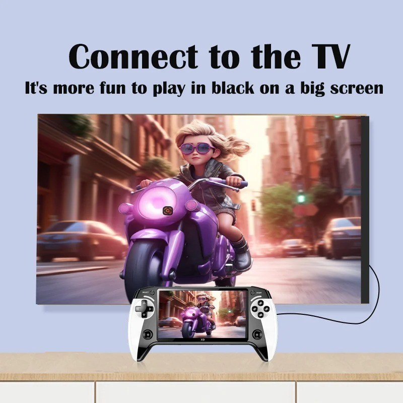 X9 Retro Handheld Game Console 5.5 Inch | 20000+ Games | Portable Gaming Player