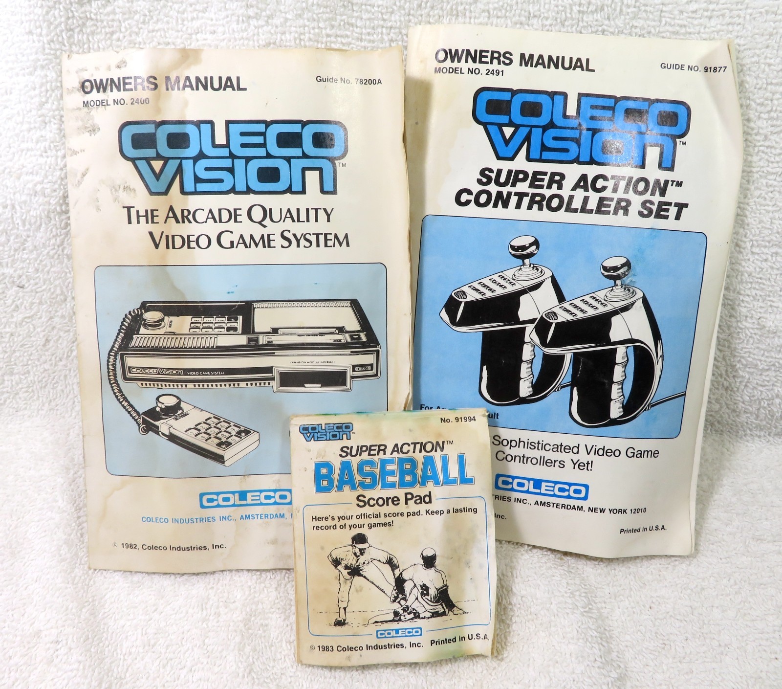 Vintage 1982 ColecoVision Console Super Action Controllers 7 Games (Donkey Kong)