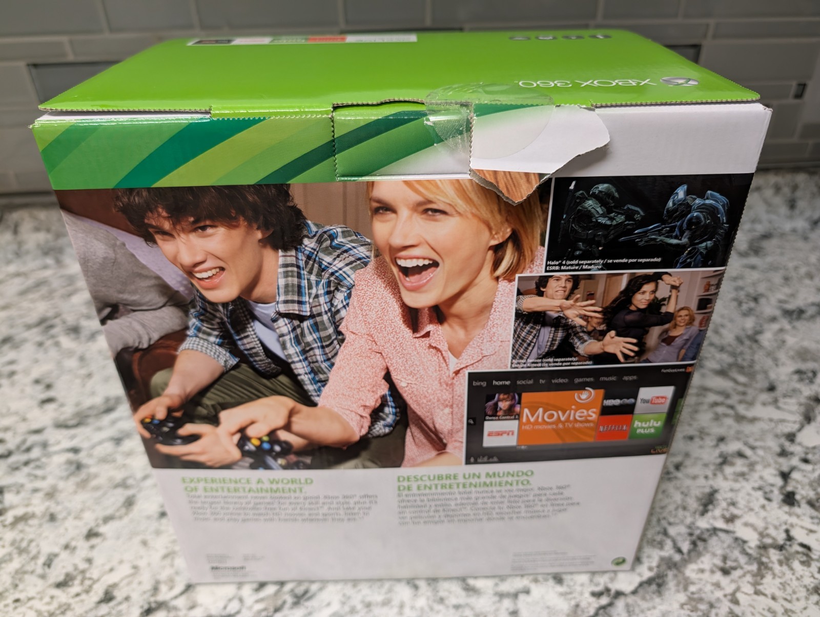 2012 Microsoft Xbox 360 Slim 4GB White Console Skylanders Bundle New OPEN BOX