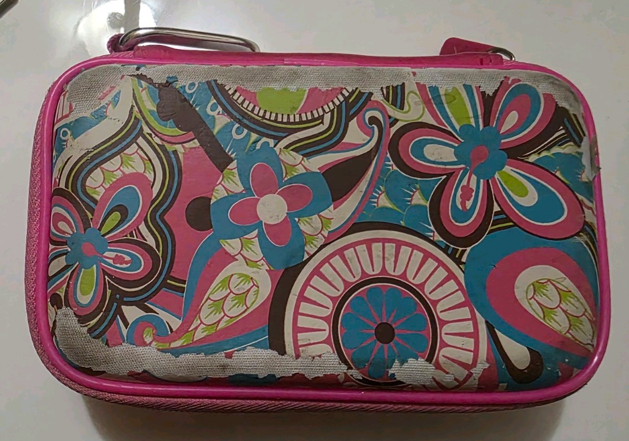 Nintendo DS Lite Pink Handheld Console w/ Case Charger Not Included Working.