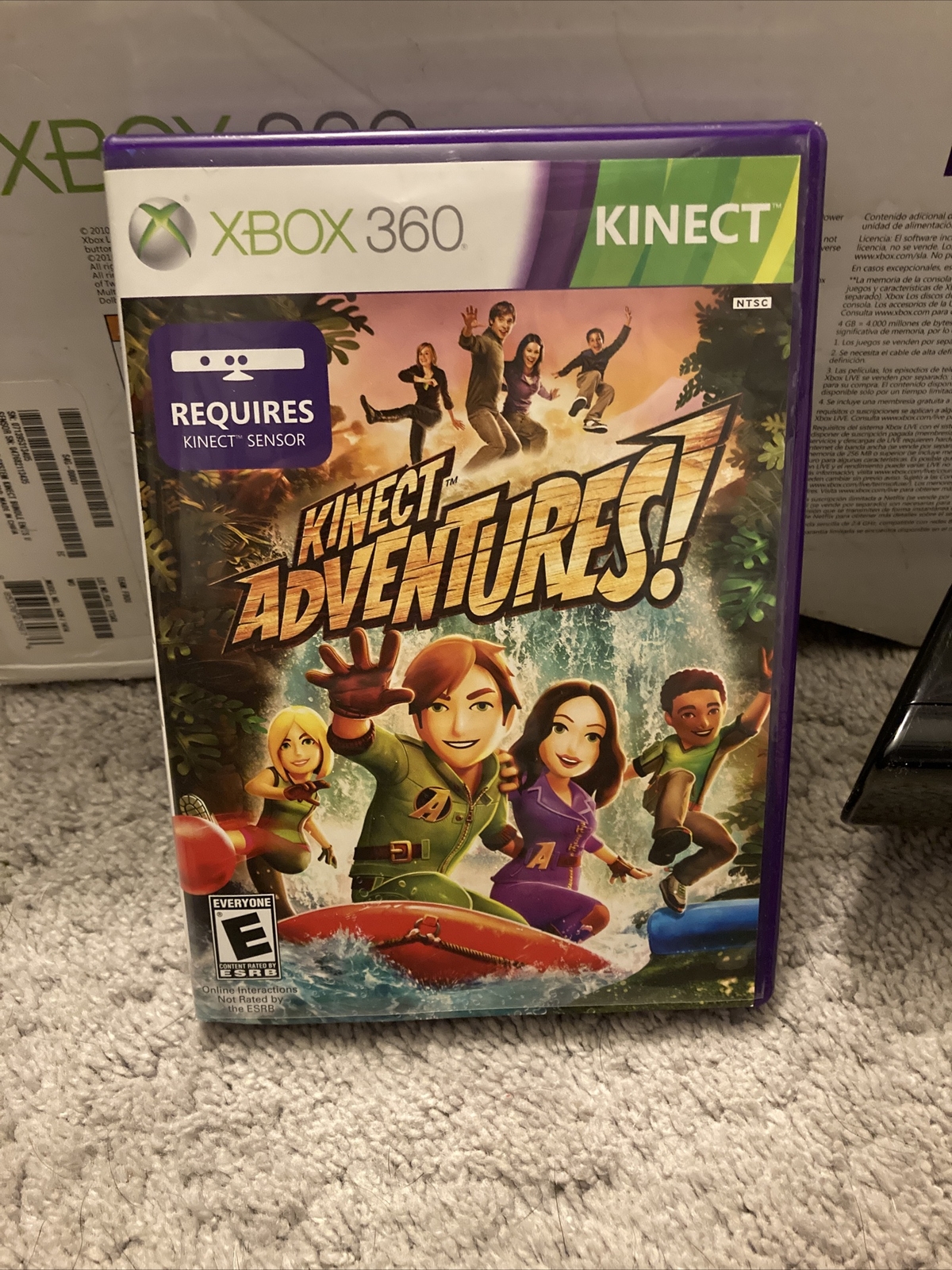 Microsoft Xbox 360 S 4GB Kinect Bundle (1439/1414) In Box With Game Tested
