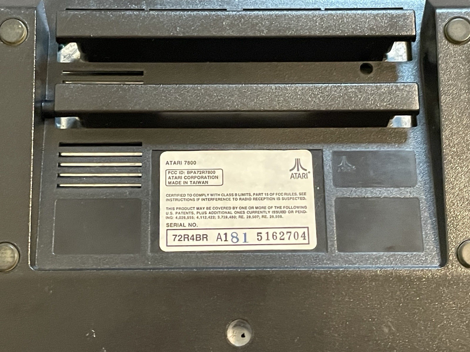 Atari 7800 Video Game Console 1 OEM Controller AV RF Adapter Cleaned Tested