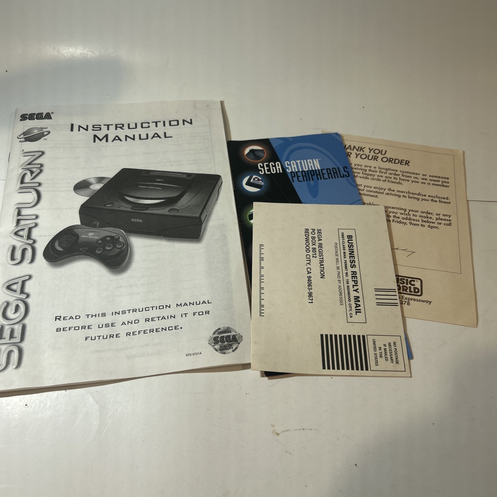 SEGA Saturn Console w/Box Tested Working System W/ Controller! See Pics