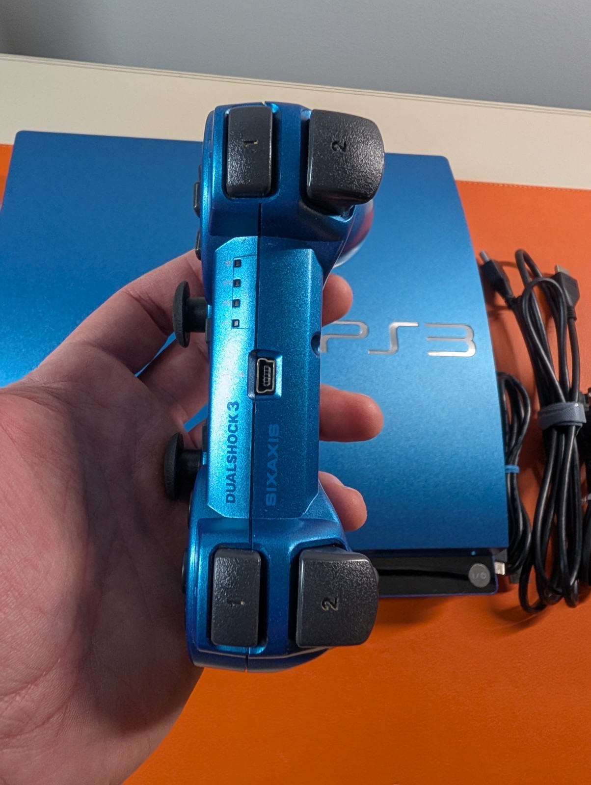 PlayStation 3 1TB SPLASH BLUE SONY PS3 Console CECH-3000B Controller Accessories