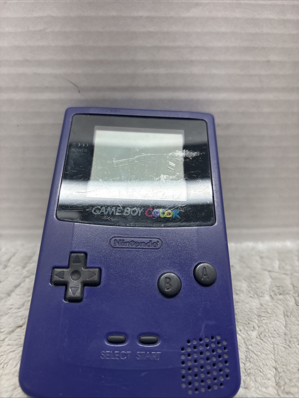 Nintendo CGB-001 GameBoy Color Handheld Gaming Console – Purple – NO BATT COVER