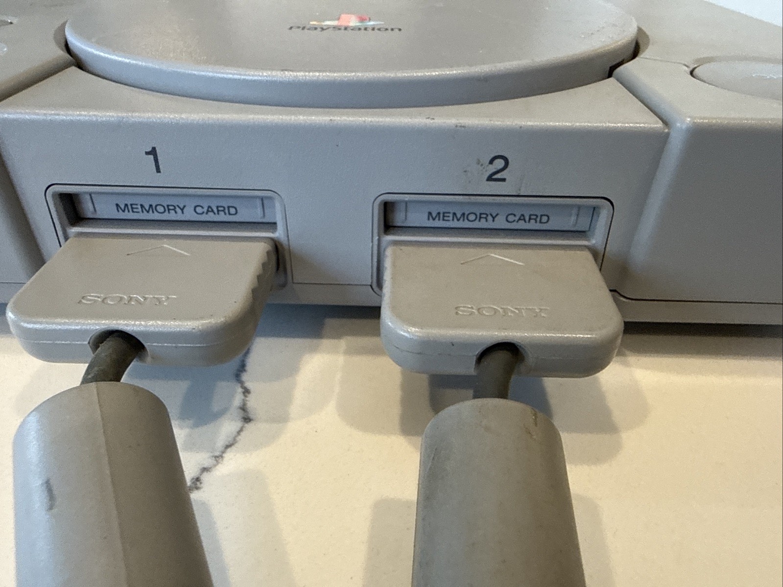 PlayStation 1 SCPH-7501 Console & Controllers. Works. Has Some Cosmetic Defects.