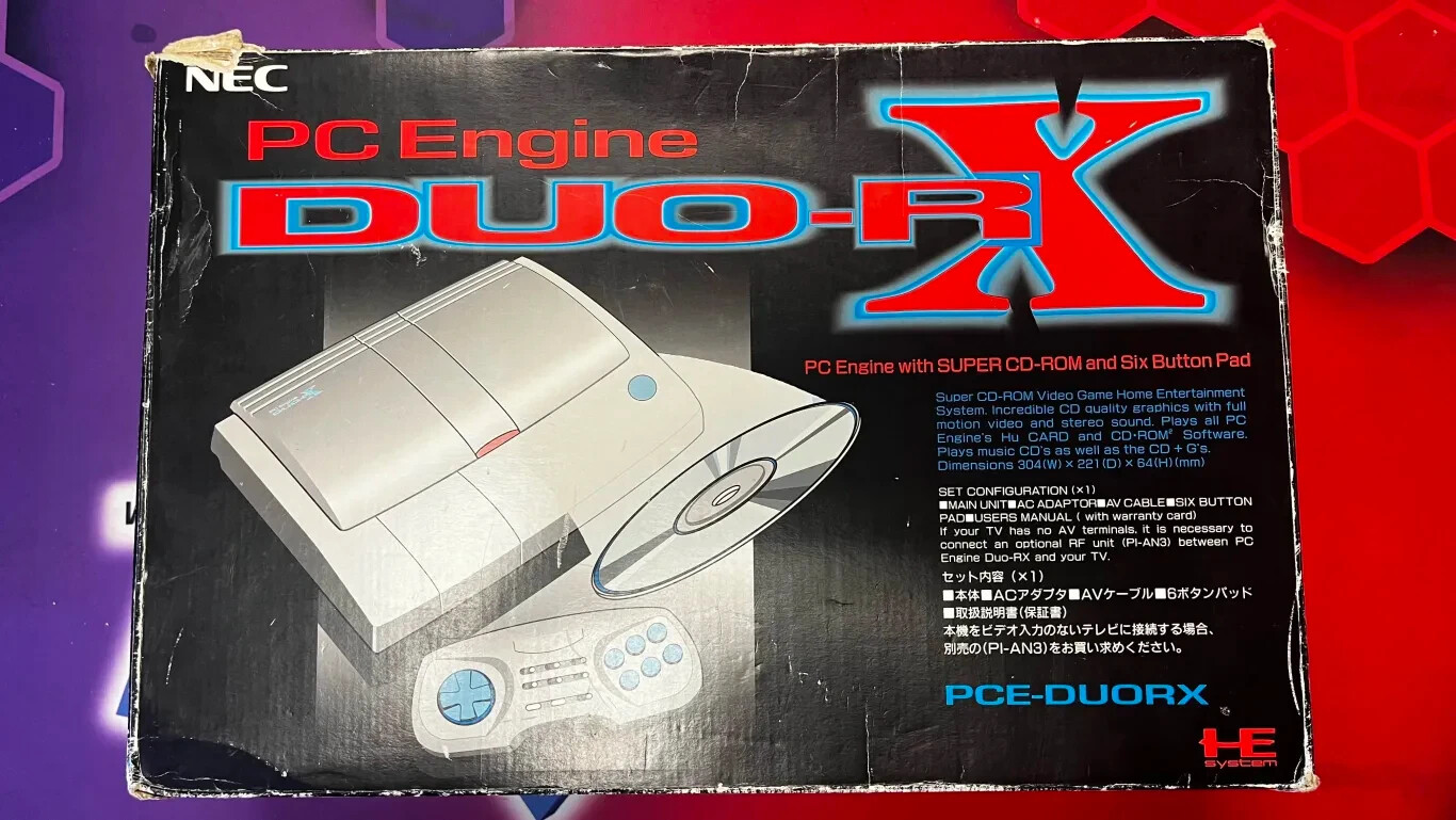 Used PC Engine Duo-RX Japanese Game Console CIB Tested and Works See Description