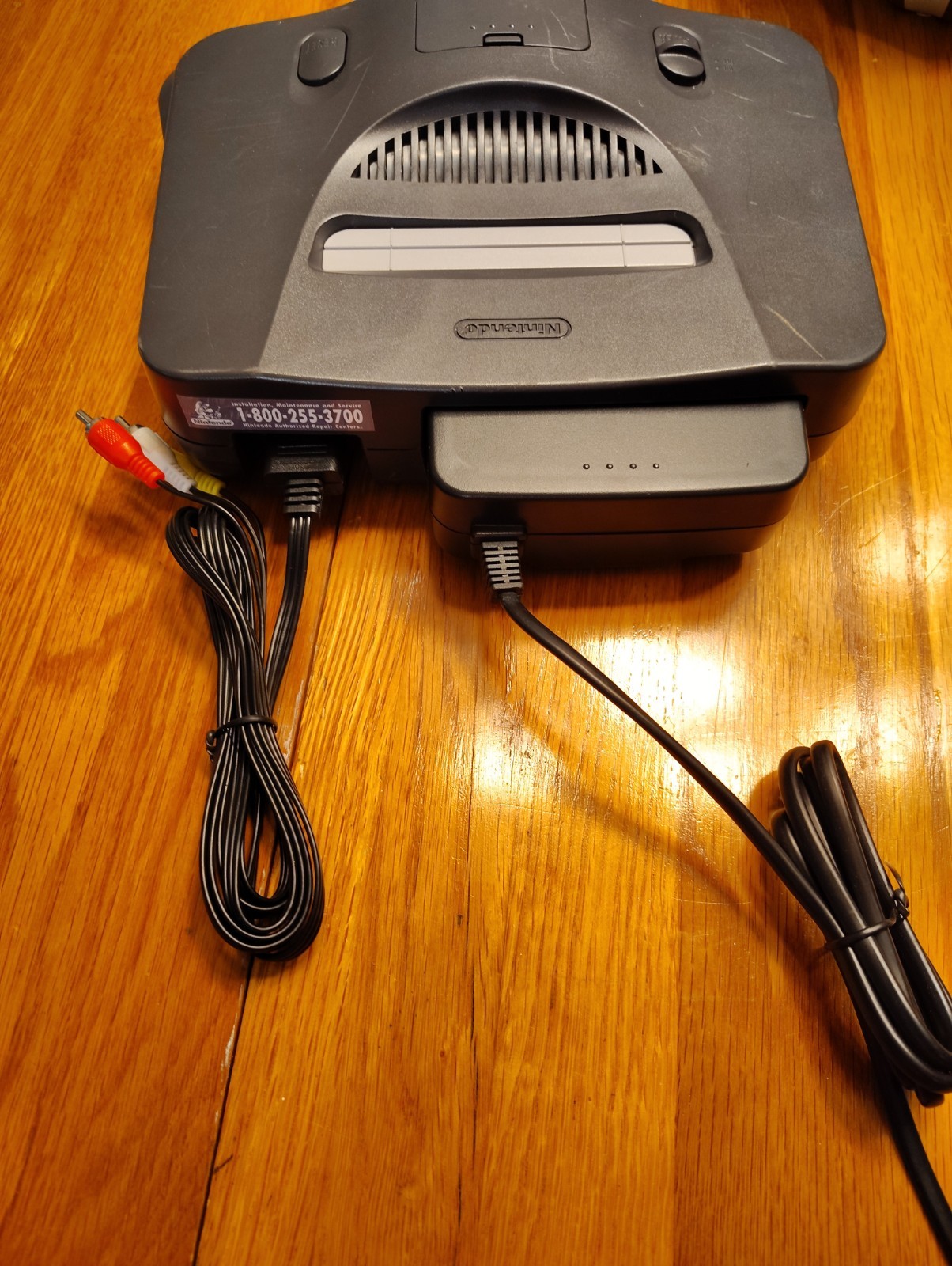 Nintendo 64 System Home Console & Cables Charcoal Gray, Tested Works