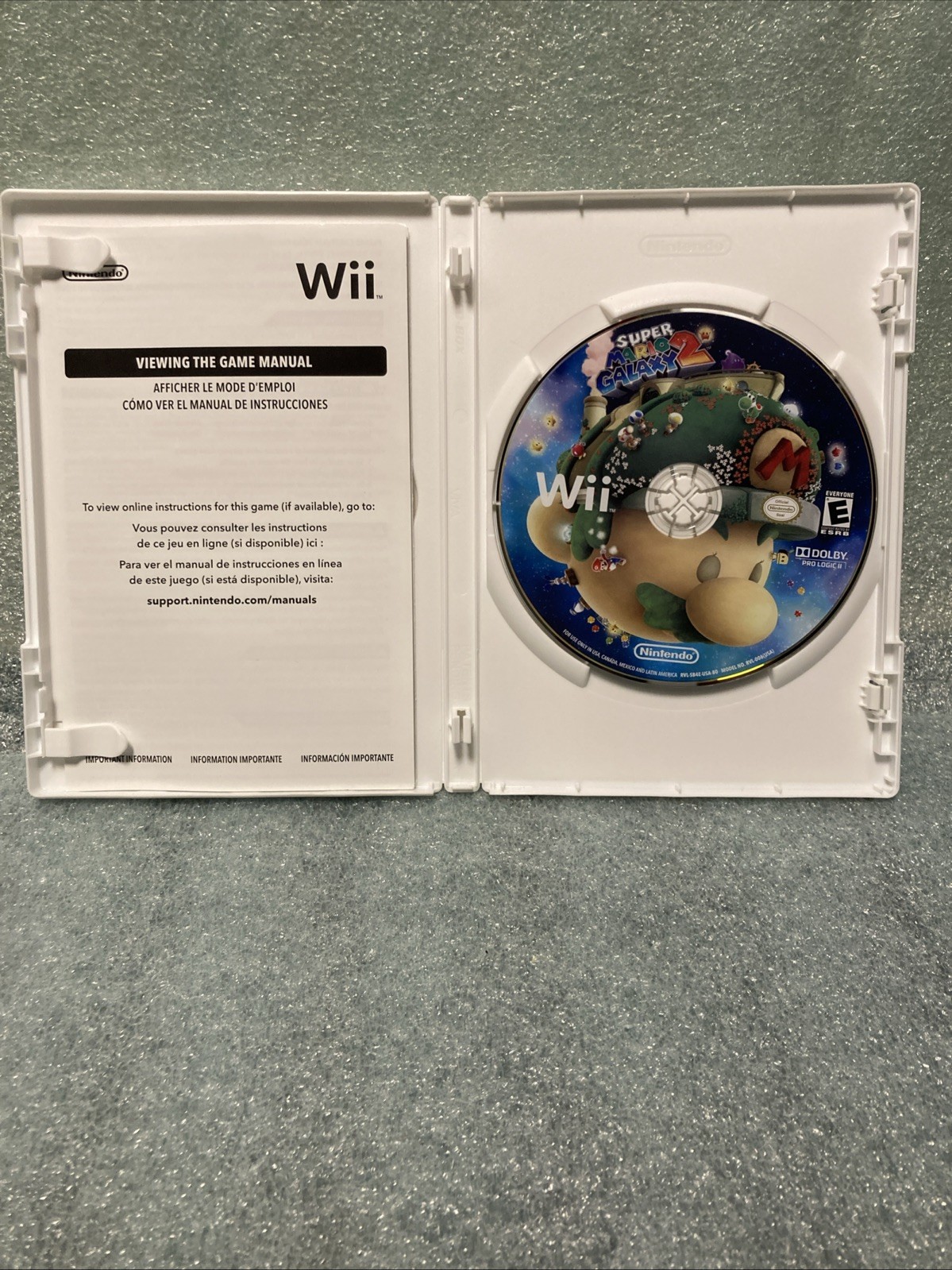 Nintendo Wii Console RVL-101 Black With Mario Galaxy 1 2