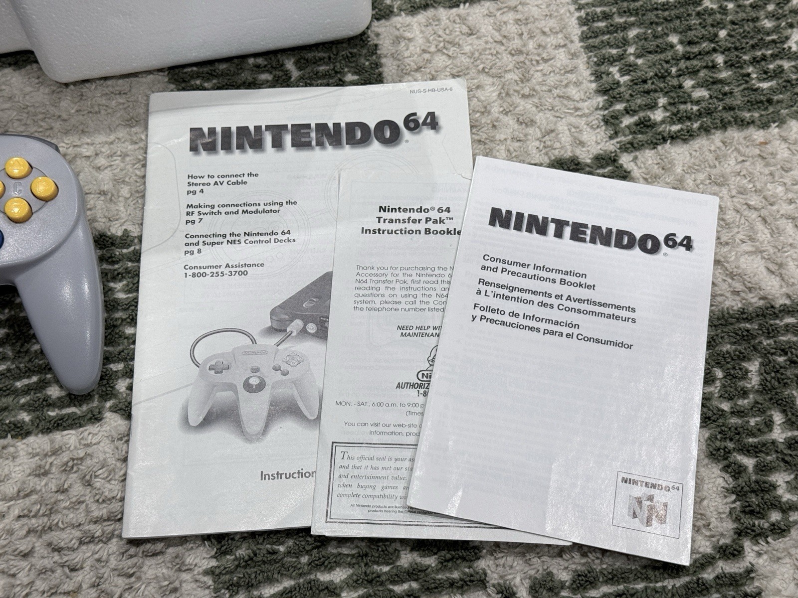 Nintendo 64 Atomic Purple Controller Console Bundle Complete In Original Box