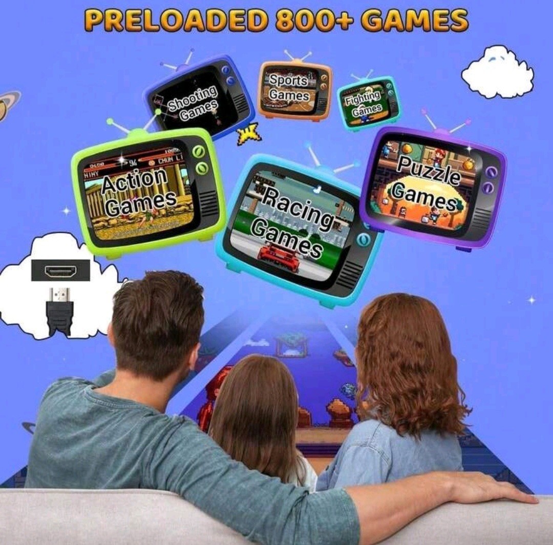 Super Mini SNES SN-02 retro NES hdmi TV game console w/ 821 classic games NEW