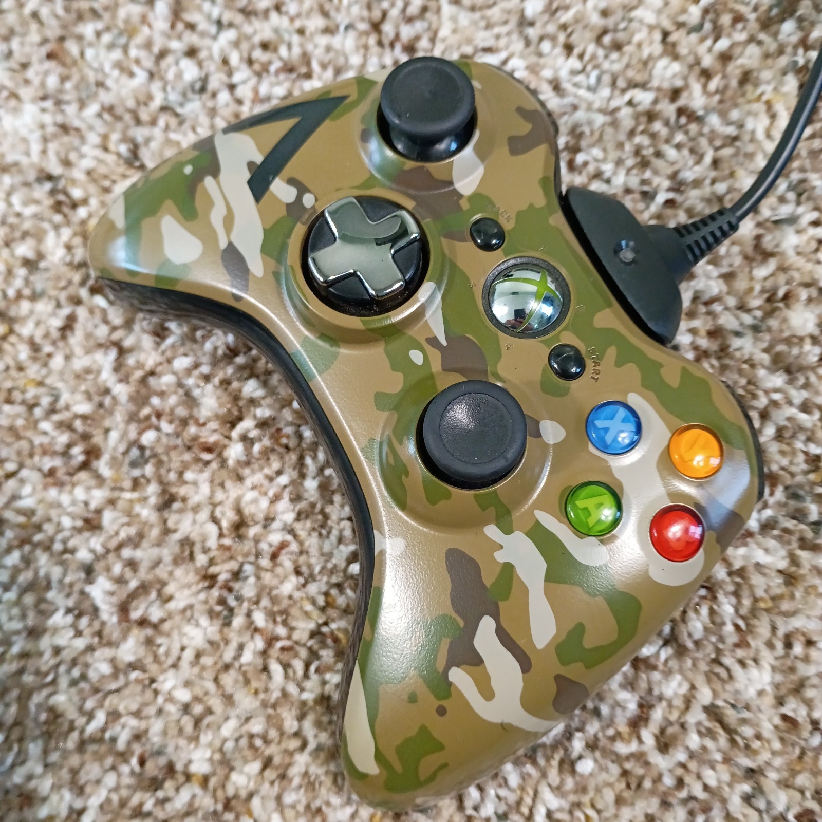 Microsoft Xbox 360 S 60GB Matte Black 1 Camouflage OEM Controller Plus 13 Games